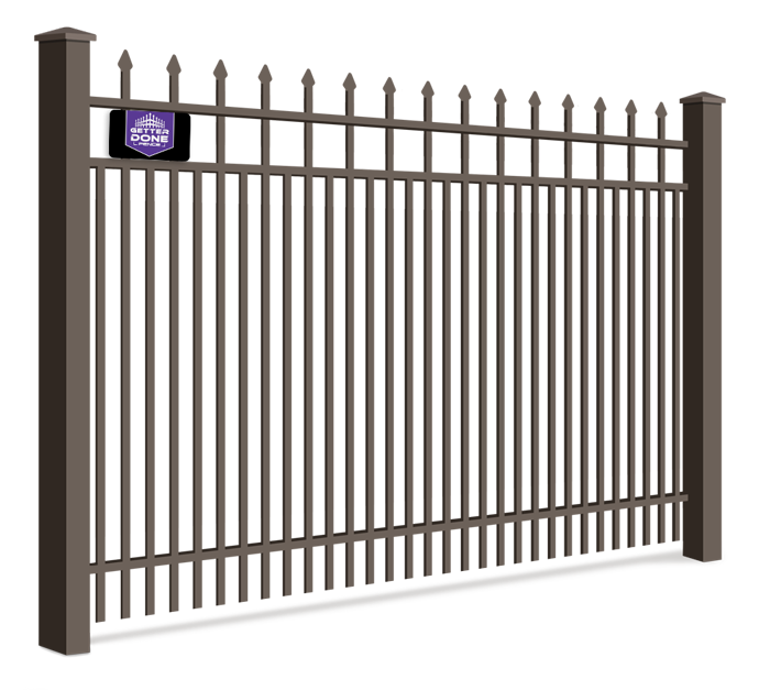 Double picket Ocala Florida aluminum fence