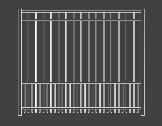 Ascot Puppy Picket Style Aluminum Fence 