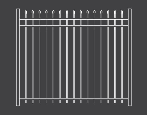 Belmont Style Aluminum Fence 