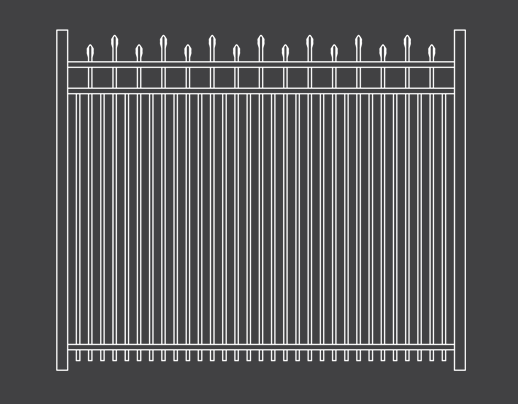 Hamilton Royale Style Aluminum Fence 
