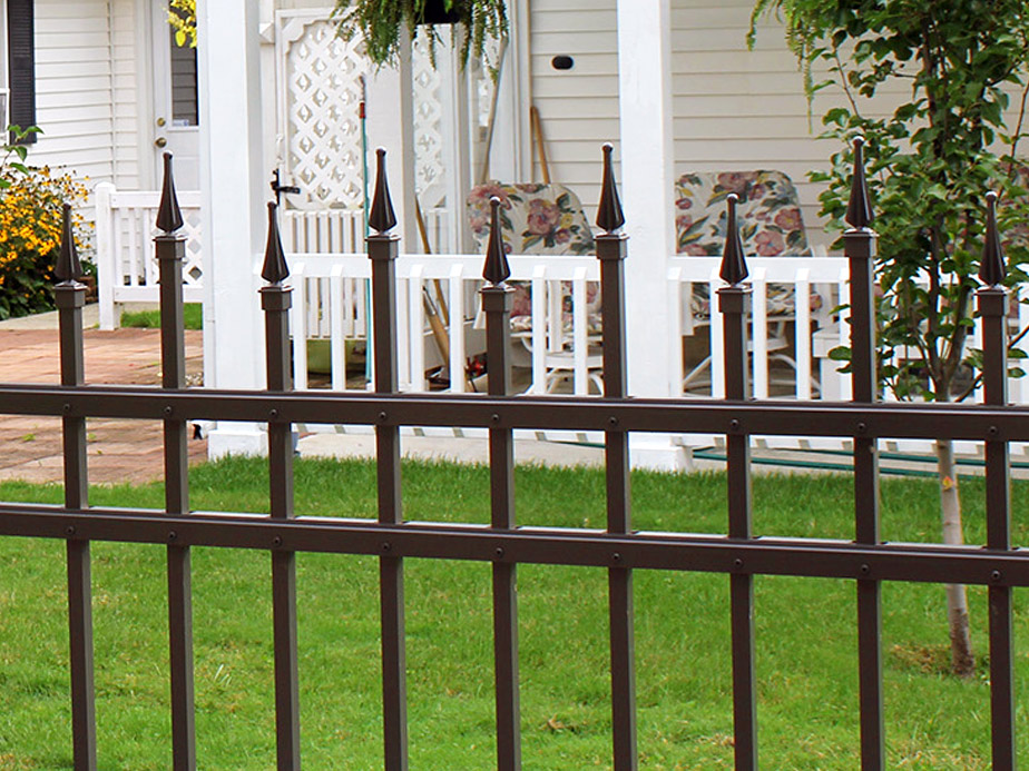 Residential Wrought Iron fence installation for the Ocala Florida area.