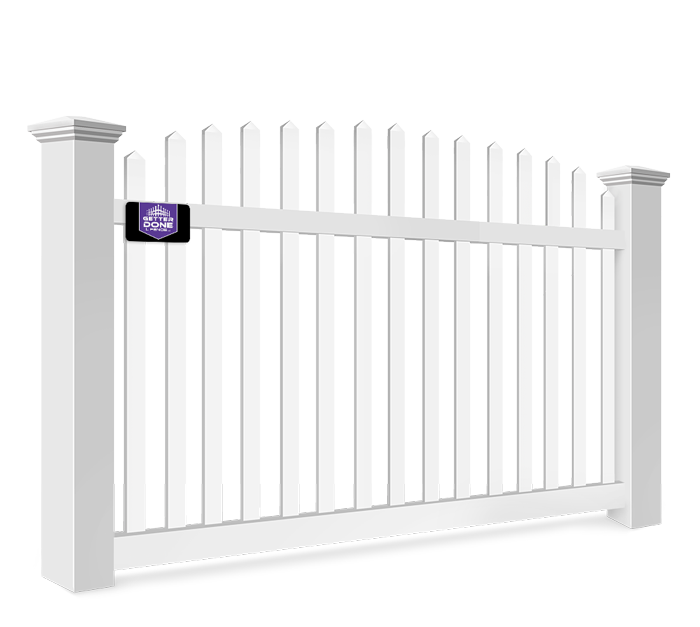 Convex picket Ocala Florida vinyl fence