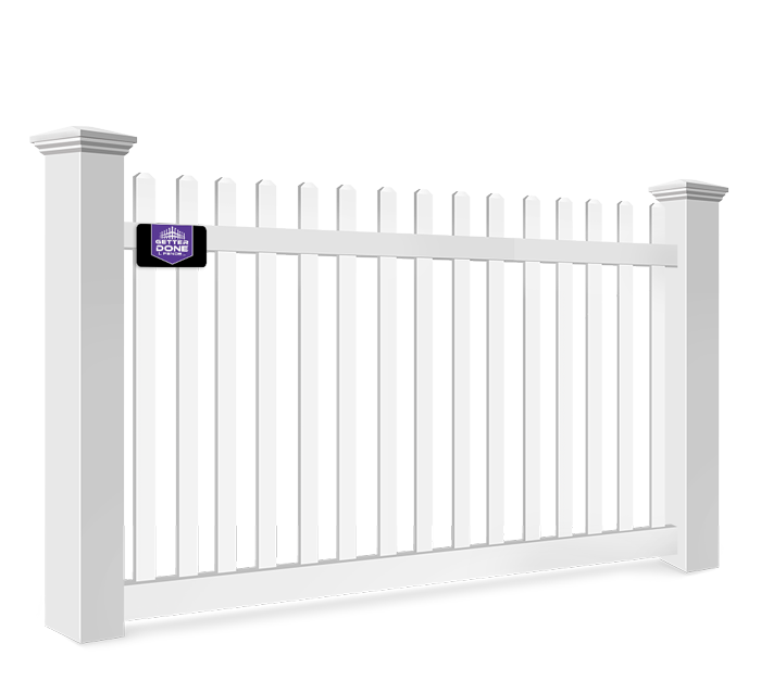 Standard picket Ocala Florida vinyl fence