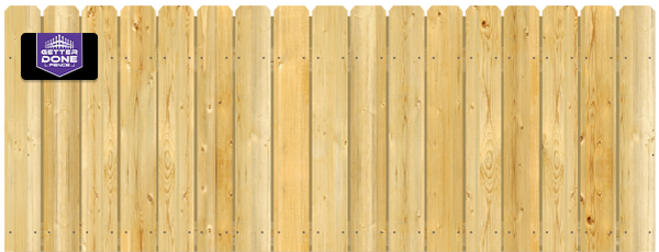 Dog ear wood fence in Ocala Florida