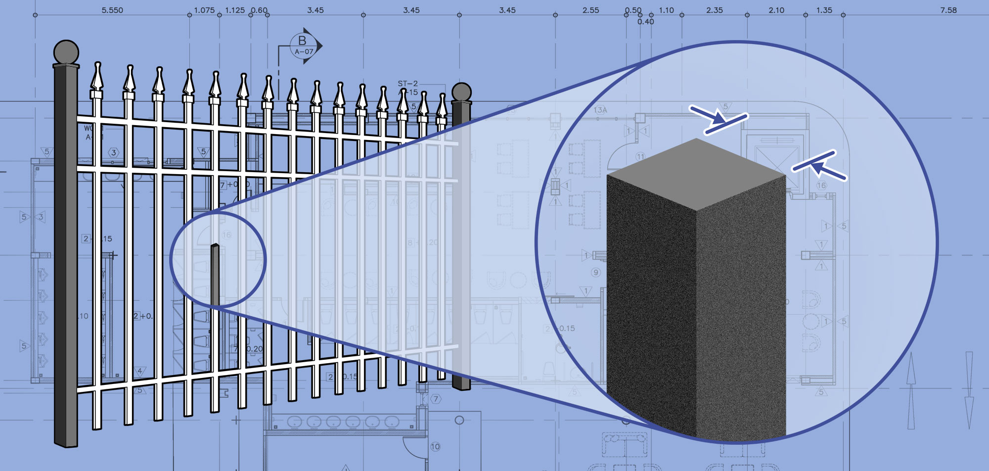 Ocala Florida Commercial Wrought Iron fence Pickets installation company