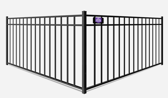 3 rail flat top commercial wrought iron fence contractor in Ocala Florida