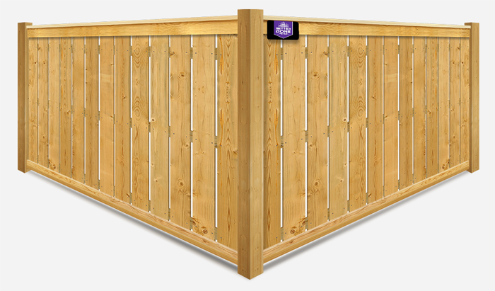 Spaced picket semi-private wood fence company in Ocala Florida